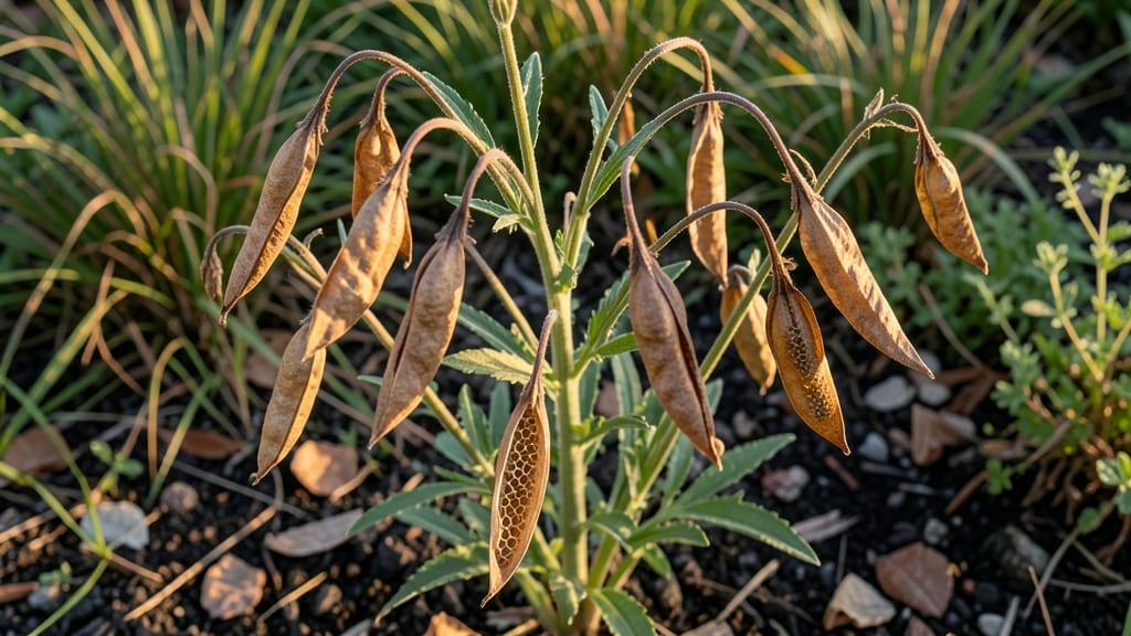 Dried Snapdragon Seed Pods: Cold-Stressed Blooms That Open Naturally for Seed Viability