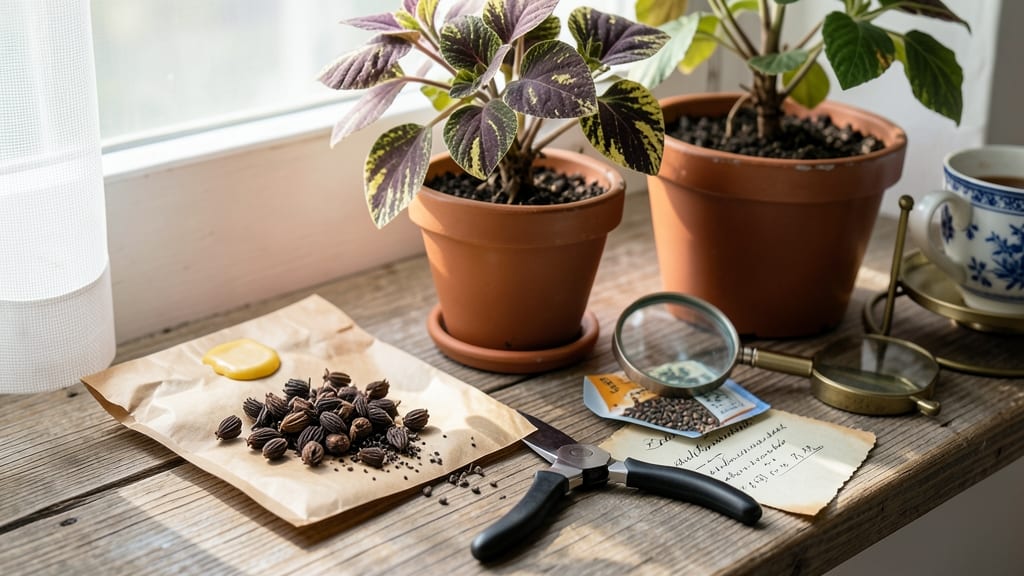 Coleus Seed Collection: Twist-Free Pods That Pop Open Naturally