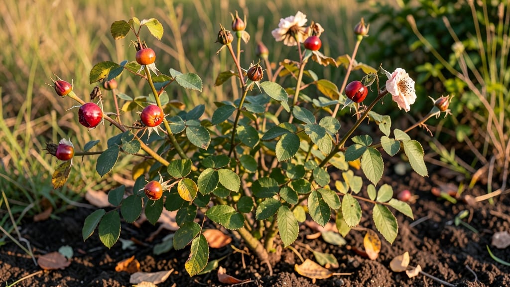 Rose Bush Seed Pods: Cold-Stressed Viability Test for Next Year’s Blooms